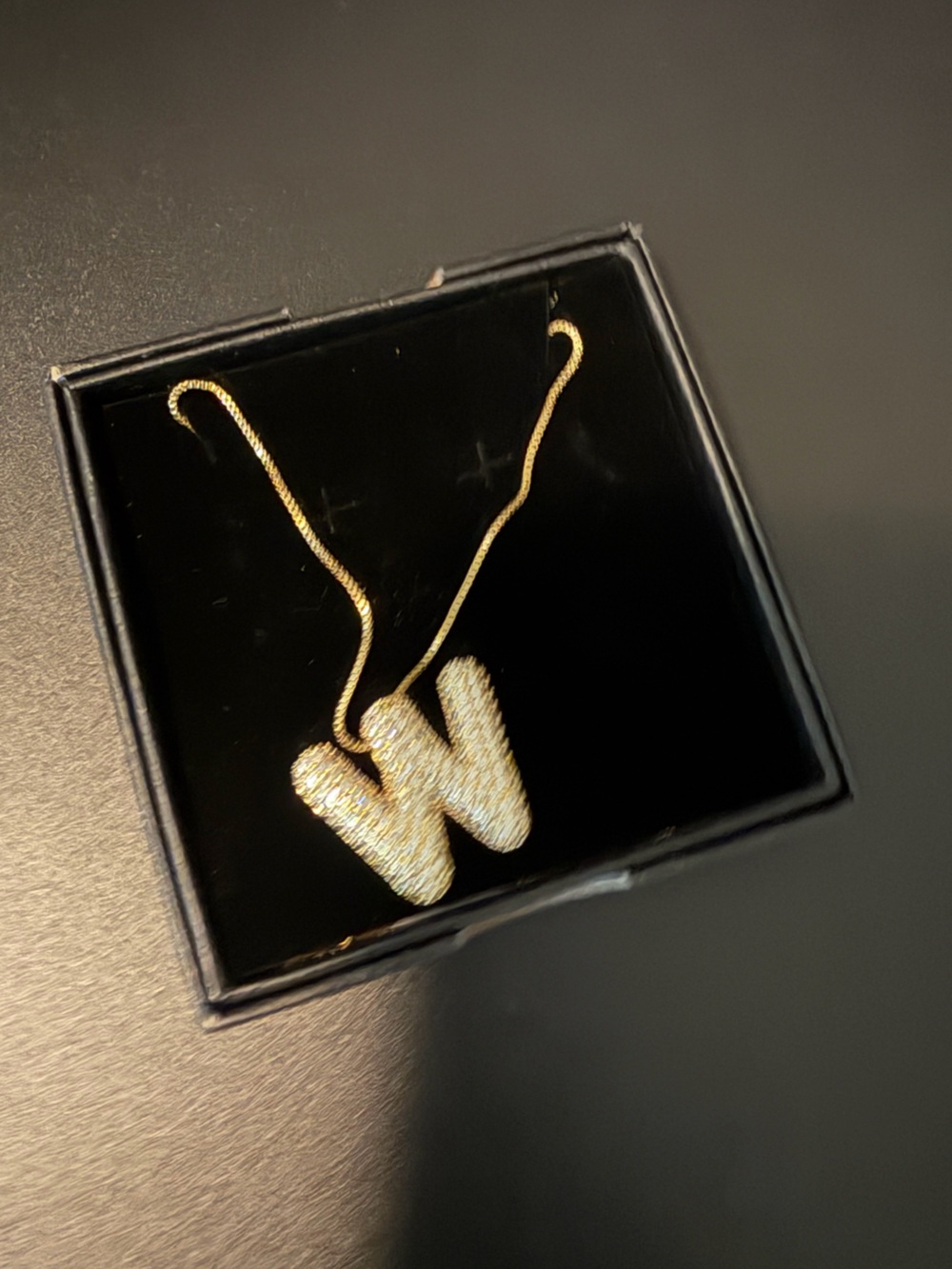Gold Initial 'W' Pendant Necklace - Women's Jewelry